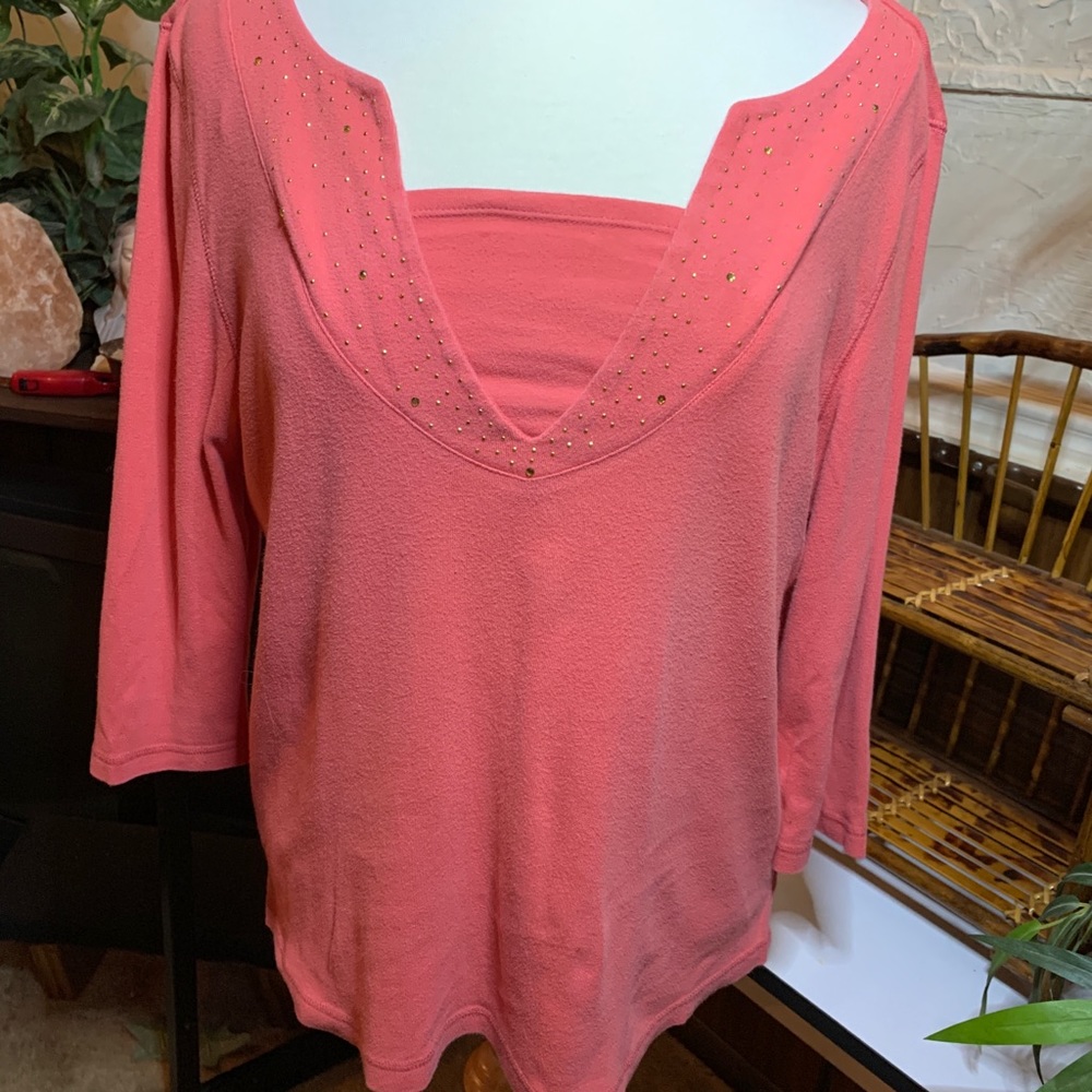 Venesia Salmon color sweater top